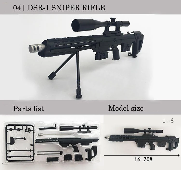 1:6 пушка в сборе модель снайперская винтовка 5 видов стилей SVD PSG-1 MK14 DSR-1 TAC-50 оружие Наборы для 1" Солдат Рисунок для маленьких мальчиков коллекция игрушек