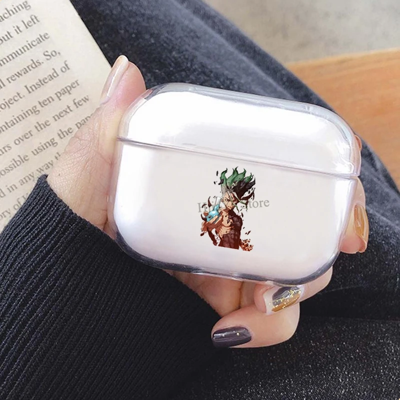 Senku Ishigami Dr. Stone TPU Cover Case For AirPods Pro Bluetooth Airpod 3 Earphone Accessories Skin | Электроника