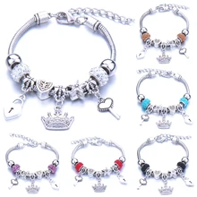 

Tree of Life Bead Bracelet Fashion Crown Jewelry Crystal Charm Bracelet & Bangle Pulseras Mujer bracelets for women Wholesale