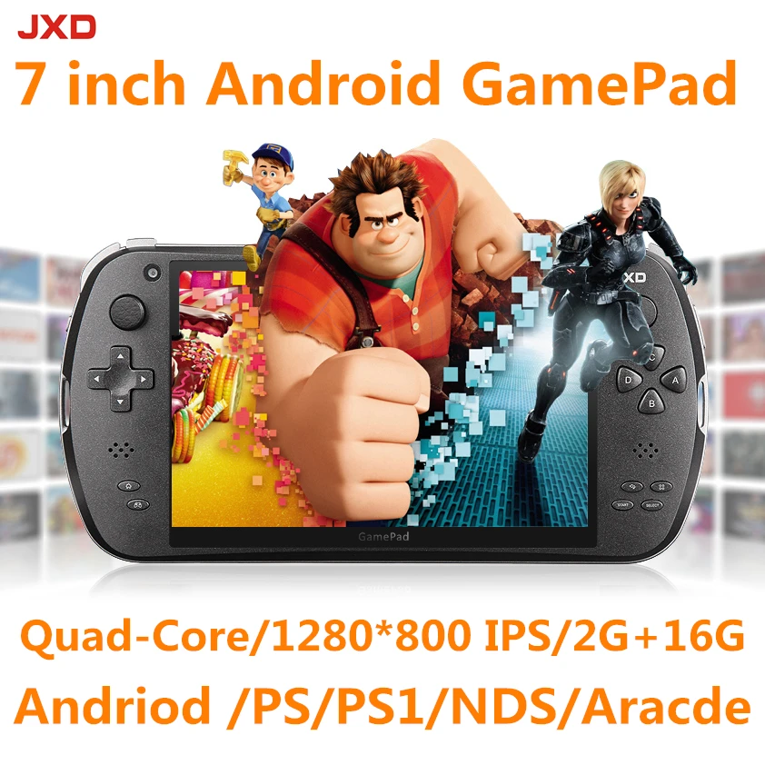 JXD S7800B 7 дюймовый двухъядерный процессор 16 Гб игровая смарт приставка 2