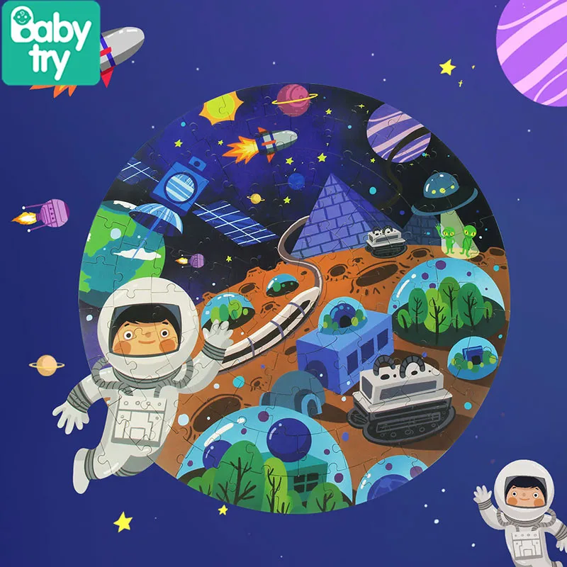 Мультяшная бумага Mars City Dinosaur Valley пазлы с коробкой для хранения рюкзак интересные