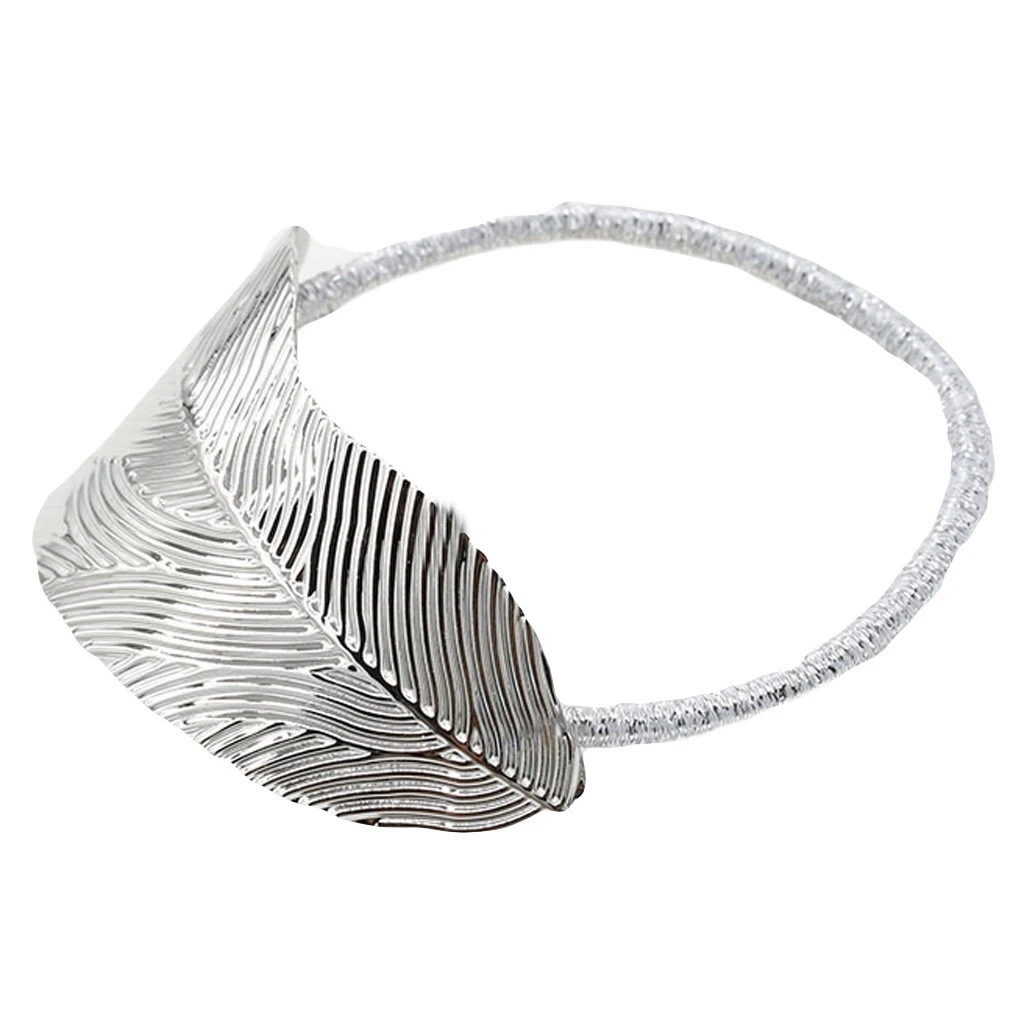 High Quality Fashion Hot Sell Hair Accessories Alloy Leaves Hair Ring Women