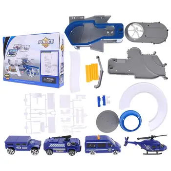 

1Set Simulated Plastic Police Parking Lot Track Car Model Toys for Kids Children Education Intelligent Toy Gifts