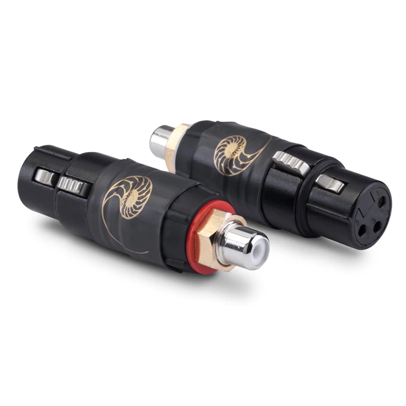 

Free shipping 4pieces XLR to RCA Female Male Plug ,Adapter Gold Balanced Cable