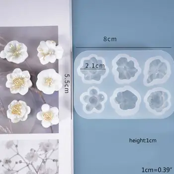 

Resin Crystal Epoxy Mold Small Flowers Decorations Casting Silicone Mould DIY Crafts Jewelry Making Tool