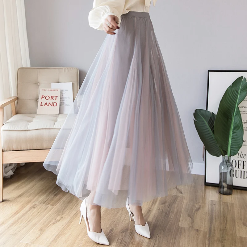 

Paragraph will spot in autumn and winter color gauze joker bust skirt