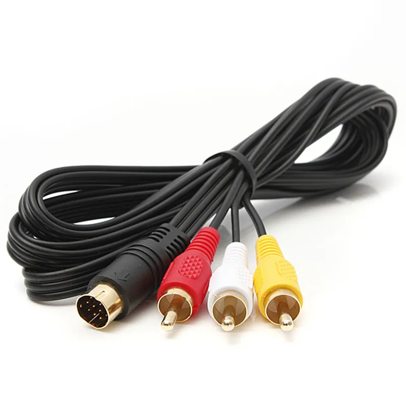 FZQWEG gold1.8M 6 футов аудио-видео av-кабель для Sega Saturn A/V RCA Соединительный шнур