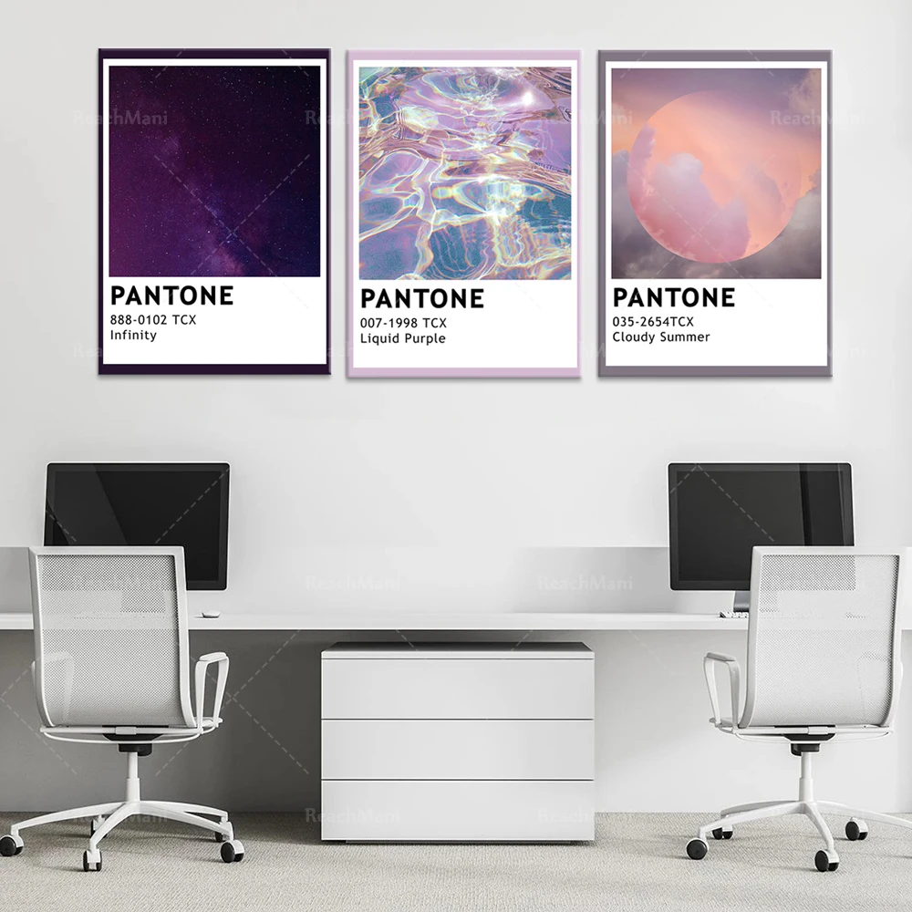 Pantone Milkyway Poster, Pantone Liquid Purple Sky Print, Fashion Pantone Print, Poster Estetico, Retro Pantone Poster Decorati
