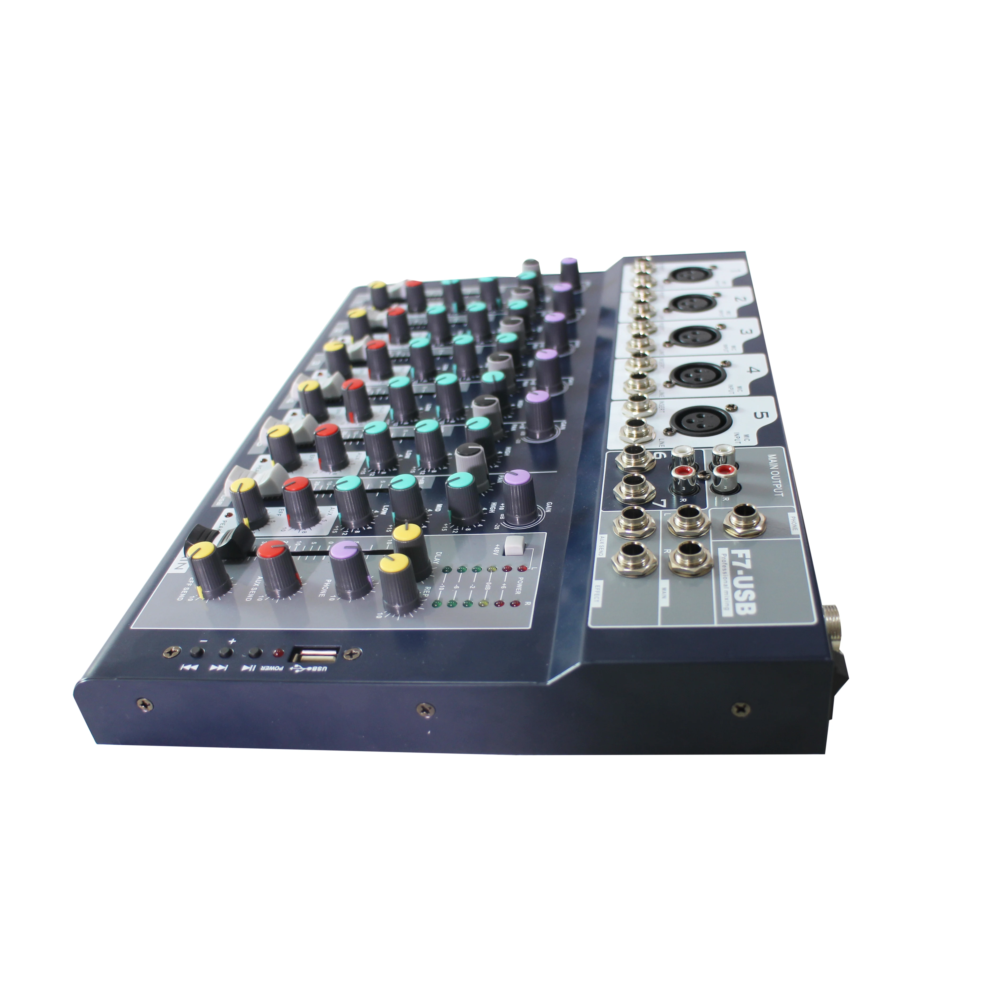 Music studio mixing console 7-channel Analog audio