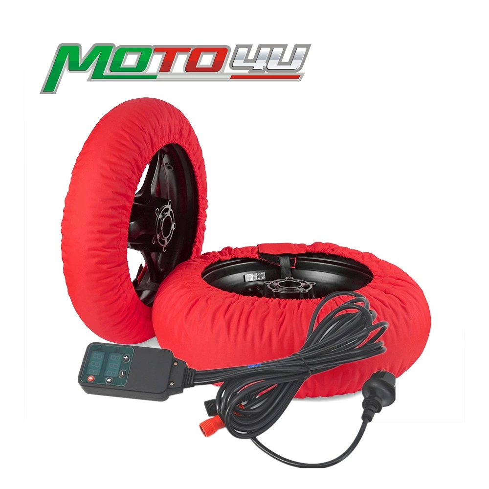 10' / 12' SCOOTER Tire Warmer Digital Motorcycle Tyre Racing heating protection Front & Rear 1 Pair Electric blanket |