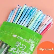 Haile – stylo à Gel effaçable, 50 pièces/lot, poignée lavable, stylos magiques effaçables, recharges bleues, papeterie scolaire et de bureau, ensemble d'outils d'écriture