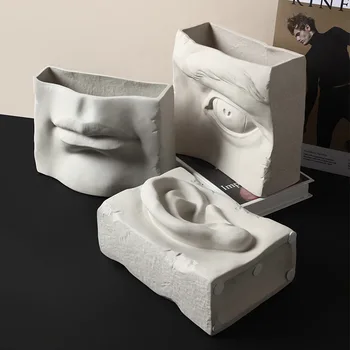 

Nordic Modern Minimalist Plain Embryo Vase Decoration Porch Creative Ceramic Figure Flower Model Room Art Crafts