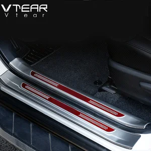 Image 1 - Vtear For Toyota RAV4 RAV 4 2013 2018 Stainless Steel Inside Door Sill Protector Pedal Scuff Plate Cover Trims Accessories