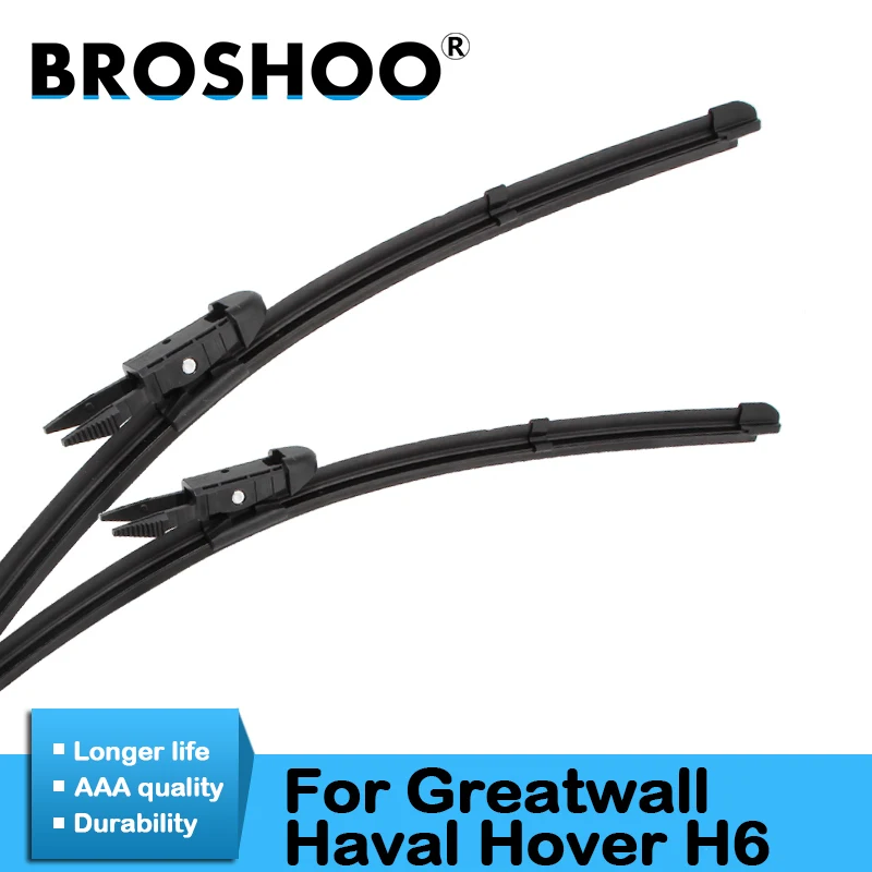 

BROSHOO Car Styling Wipers Blade Rubber Fit Standard Hook Arm For Greatwall Haval Hover H6 2011 2012 2013 2014 2015 2016 2017