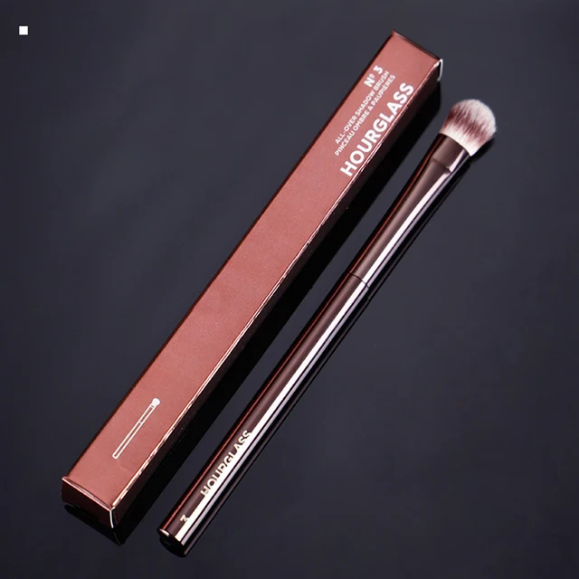 HOURGLASS Full Set Of Makeup Brushes Blush Powder Foundation Contour Eye Shadow Concealer EyeLiner Smudger Metal Handle Brushes 3