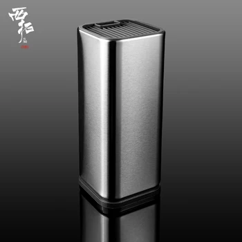 

XITUO Kitchen Knife Holder Stainless Steel Chef Knife Scissors Sharpener Storage Box Multi-function High Grade Knife Holder Tool