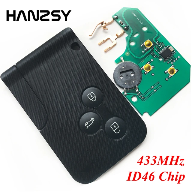 3 taste Smart Schlüssel karte Für renault megane 2 Scenic 2 Grand Scenic  2003 2004 2005 2006 2007 2008 PCF7947 chip 433mhz Remote Key - AliExpress