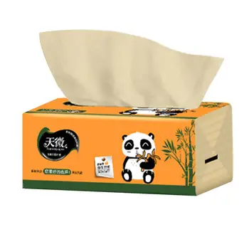 

Toilet Paper Towel Draw Paper Wood Color 4 Layers Butt Hotel Natural 240 Sheets Thickening Soft Bamboo Fiber Paper Family Safety