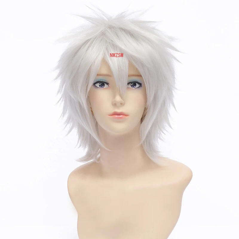 Мужской короткий парик Hunter x Killua Zoldyck костюм для косплея лохматый многослойный