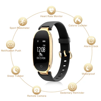 

Smart Watch Bluetooth Waterproof Women Lady Smart Band Heart Rate Monitor Smartwatch Fitness Tracker Watches for Android IOS New