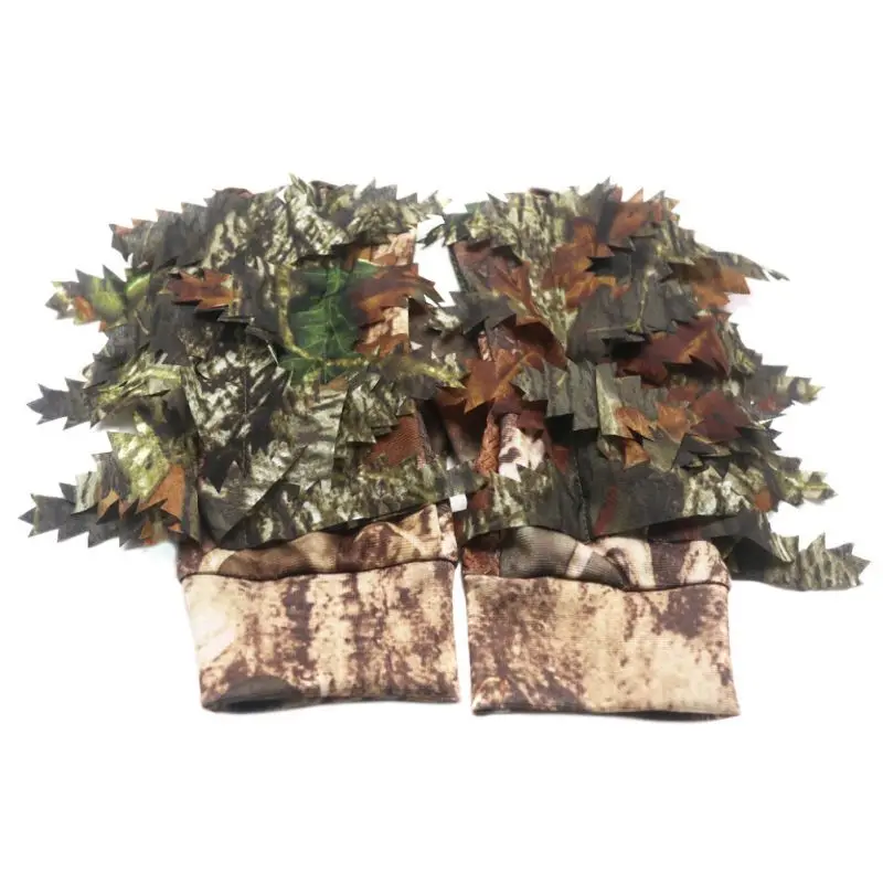 3D Кленовый лист камуфляж охотничьи перчатки мужские военные уличные скрывающие охотничьи перчатки лесные охотничьи перчатки