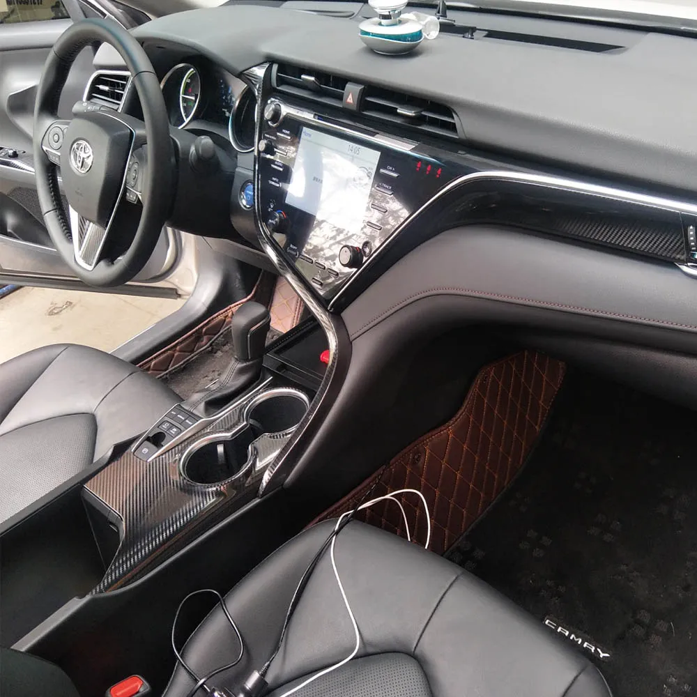 

Самоклеящиеся автомобильные наклейки для Toyota Camry XV60 2017-2019, виниловые автомобильные наклейки и наклейки из углеродного волокна, аксессуары для стайлинга автомобиля