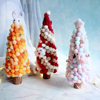 

Plush Christmas Tree Table Decoration Handmade Parent Child Christmas Decoration Material Package Citrouille Event Party EF50CD