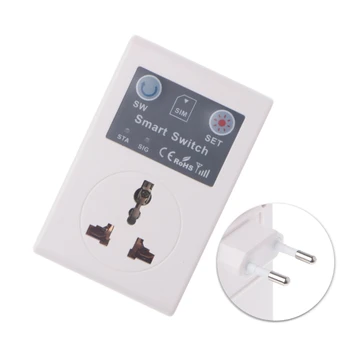 

EU/UK 220V Phone RC Remote Wireless Control Smart Switch GSM Socket Power Plug