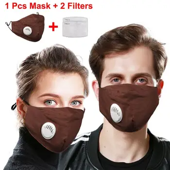 

20 X Cotton PM2.5 mouth Mask anti dust mask Activated carbon filter Windproof Mouth-muffle bacteria proof Flu Face masks Care US