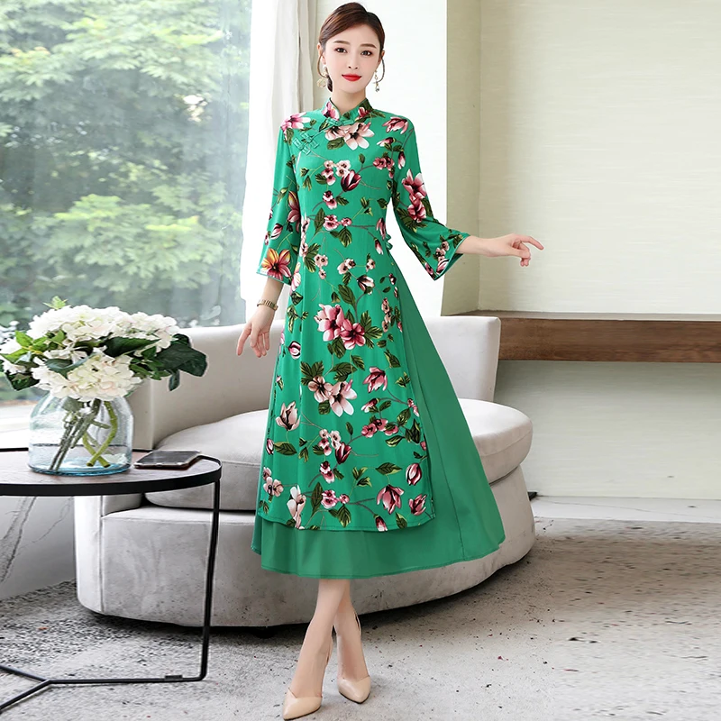 Азиатская традиционная одежда Cheongsam Ao Dai qipao платье для девочек