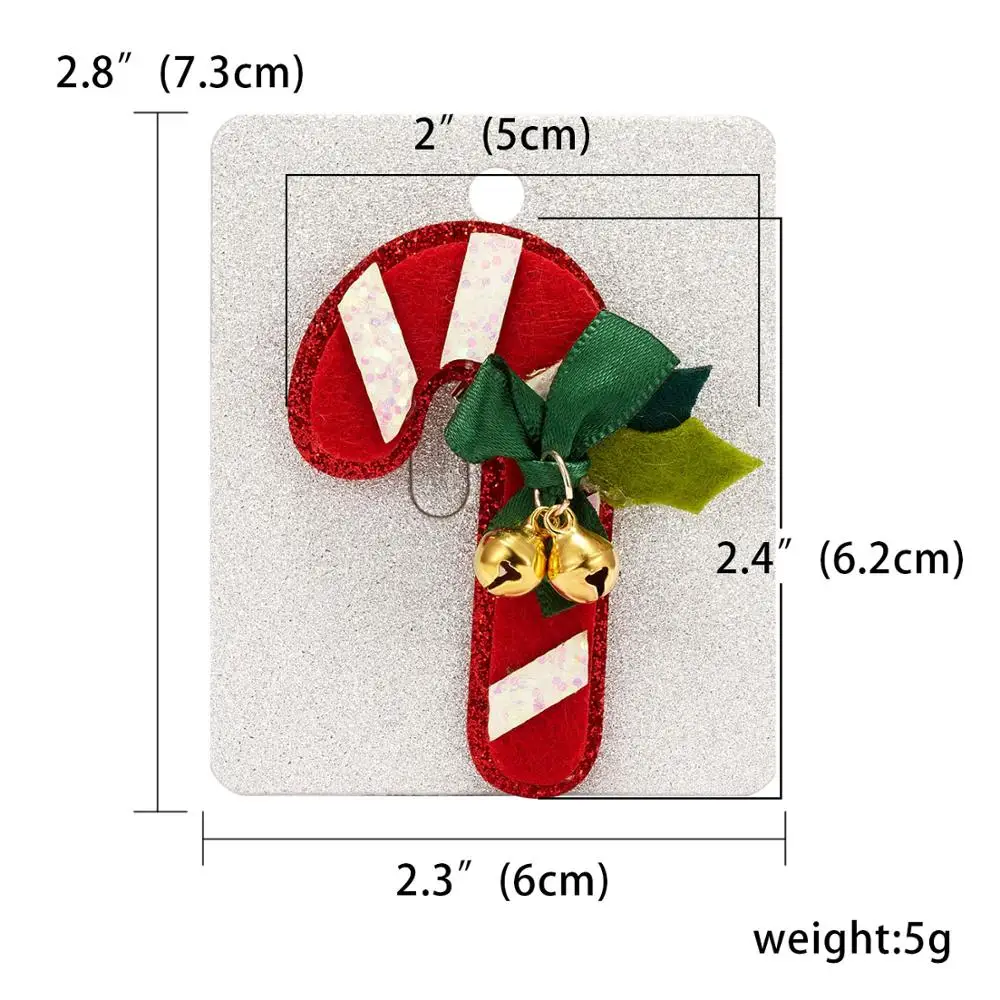 17 видов стилей, новые рождественские значки, войлочные тканевые Броши для детей, носки с рождественской елкой, значки Санта-Клауса, значки, аксессуары, ювелирное изделие, год - Окраска металла: CRUTCH