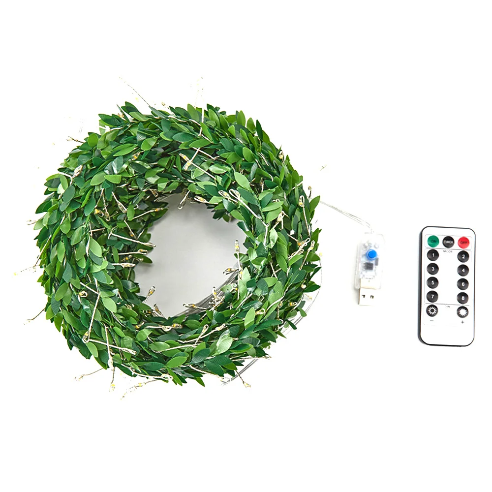 Рисунок 3 - Искусственная гирлянда-занавес из зеленых листьев