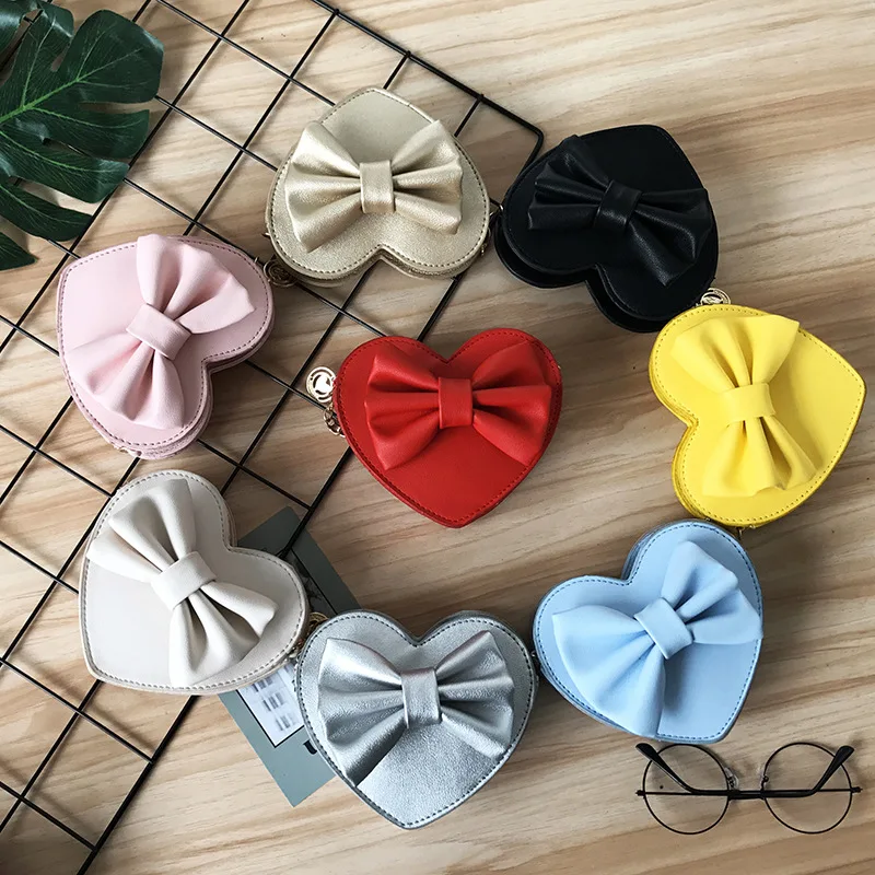 Mini Purses Handbags Heart Pouch Messenger-Bag Coin Wallet Crossbody-Bags Small Girl