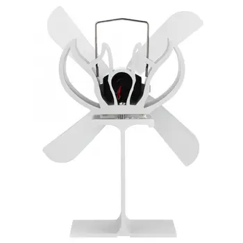 

4 Blades Fireplace Fan Quiet Aluminium Alloy Heat Powered Stove Fan for Home Use