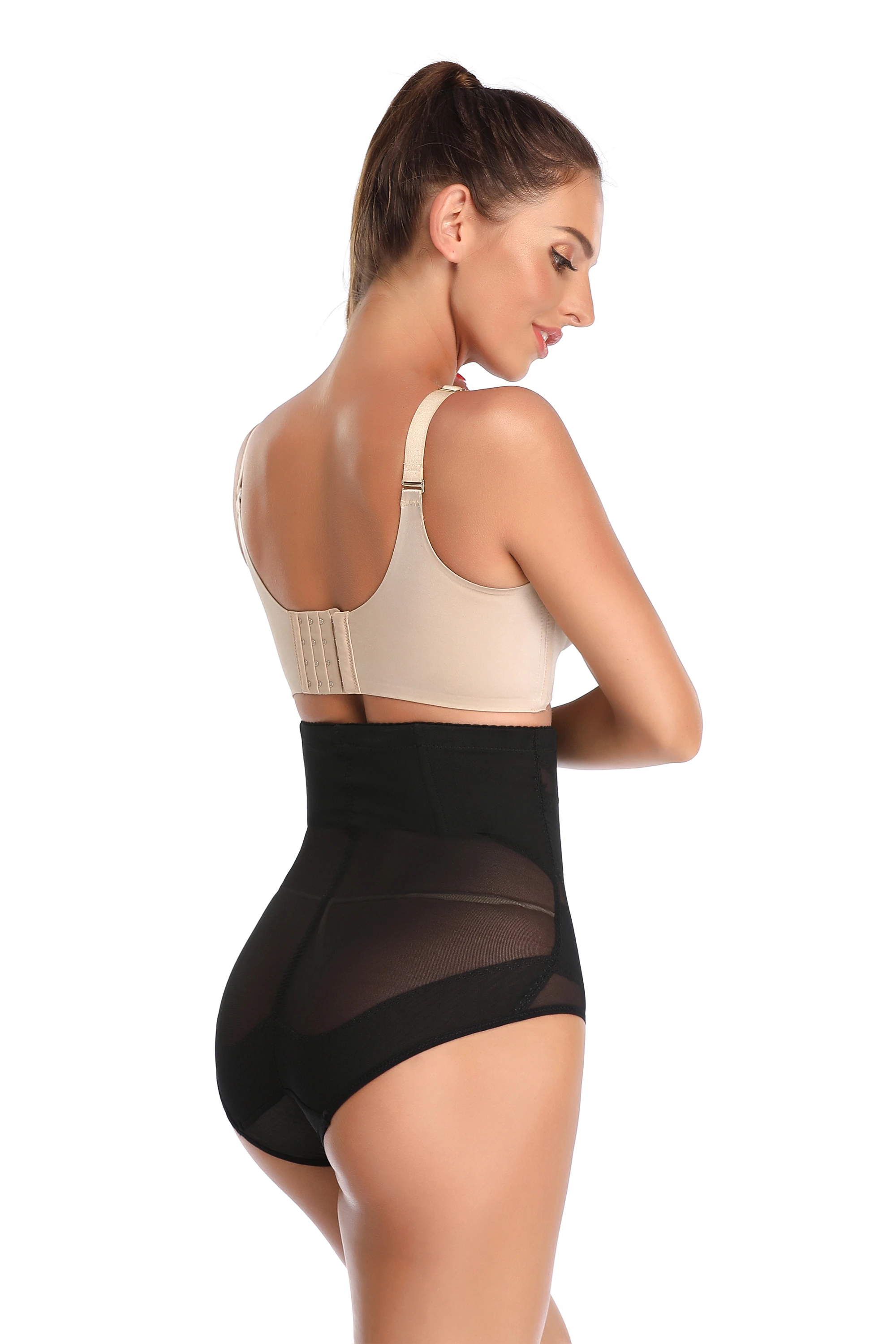 Cross Compression Abs Shaping Pants for Postpartum Abdomen Garment Tummy Tuck High Waist Control Butt Lifter for Women Slim