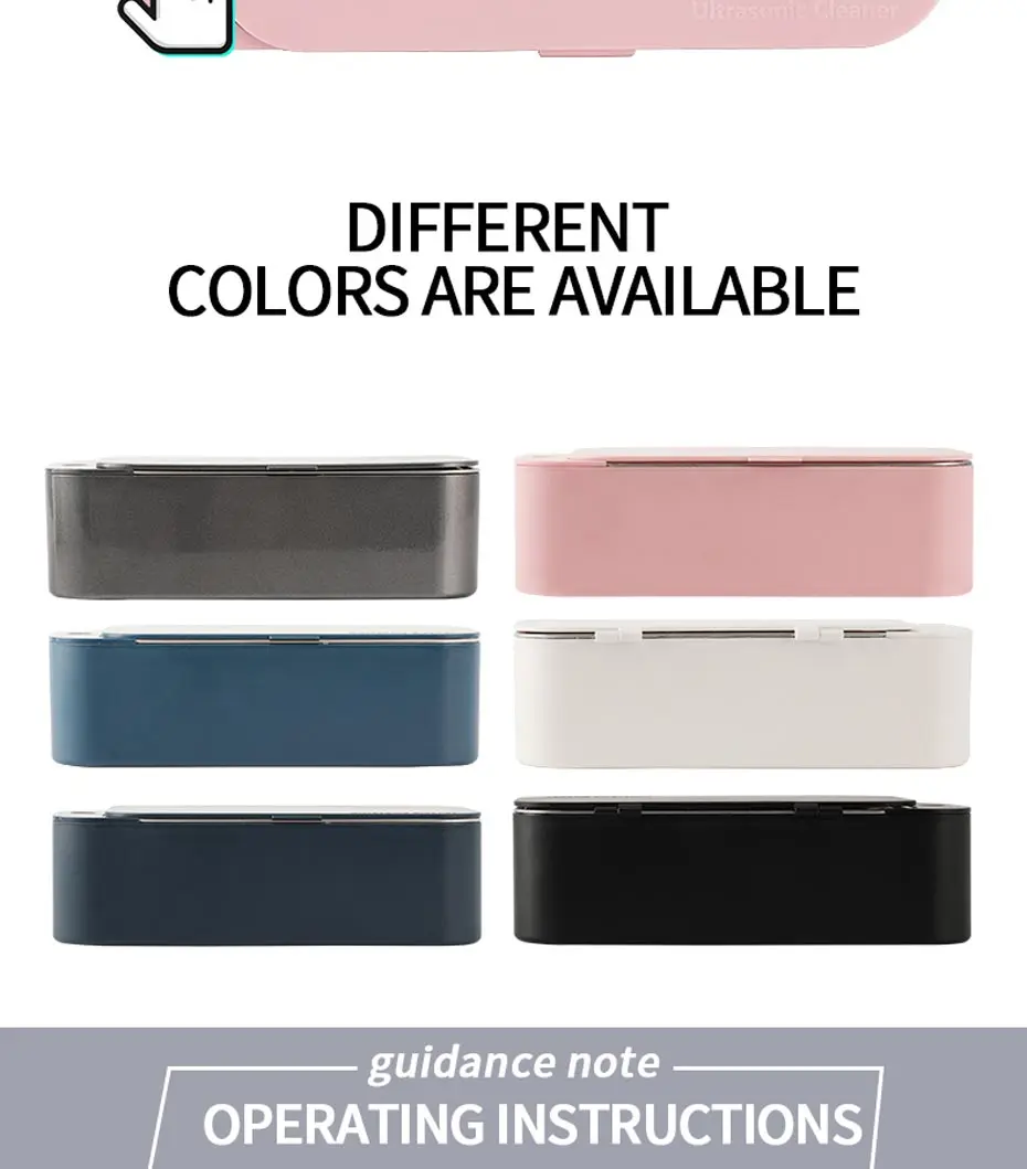Mini Ultrasonic Cleaner 450ml 42kHz Jewelry Glasses Cleaning Machine Intelligent Control Ultrasonic Cleaner Bath