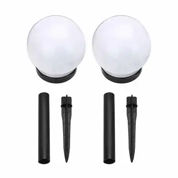 

2pcs/box LED solar ground plug ball light flash waterproof outdoor garden lighting decoration