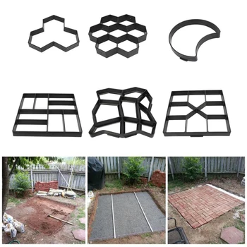 

DIY Paving Mold Cement Brick Concrete Molds Manually Metal Path Maker Pavement Mold Stone Road Mould Scraper Garden Decoration