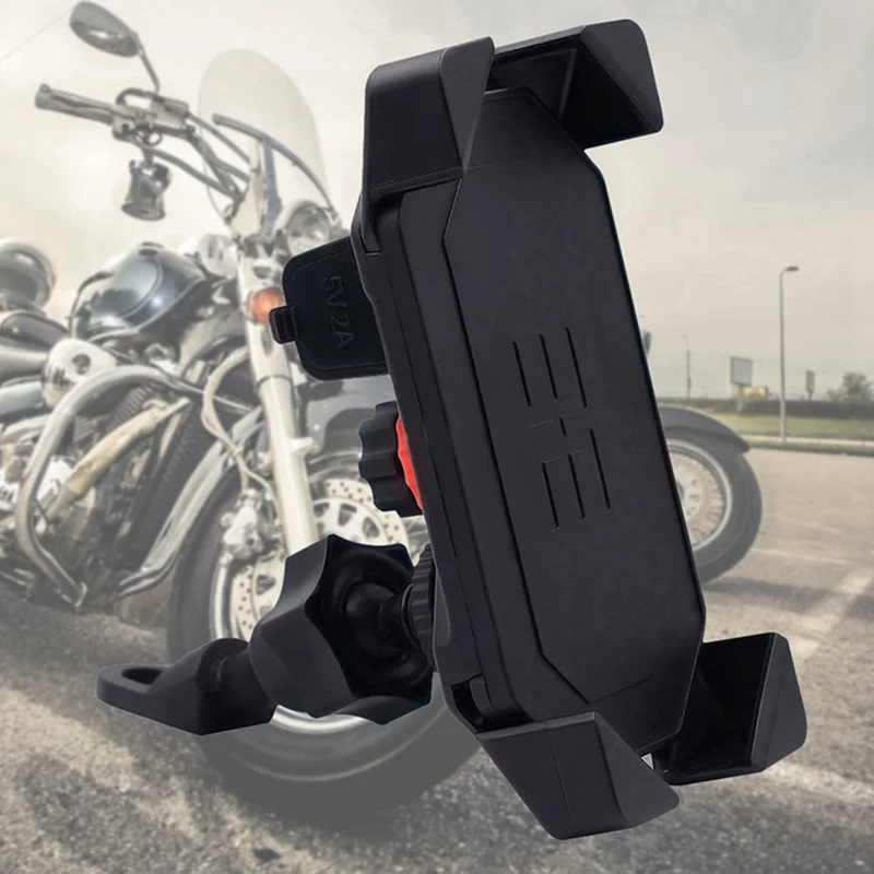 Universial мотоцикл велосипед руль с держателем для gps Держатель USB зарядное устройство для сотового телефона iPhone gps Мотоциклетные аксессуары держатель