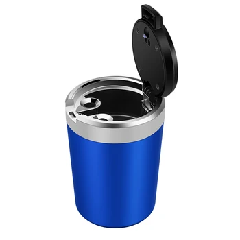 

Car Ashtray LED Light The Ashes Fireproof Material Easy Clean Car Ashtray Universal Cup Holder Truck Cigarette Car Accessories