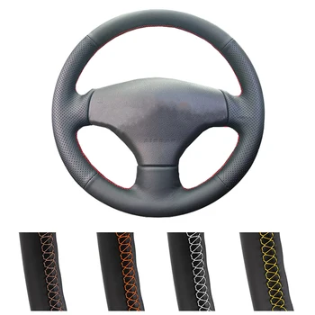

Car DIY Steering Wheel Cover Black PU Artificial Leather For Peugeot 206 1998-2005 206 SW 2003-2005 206