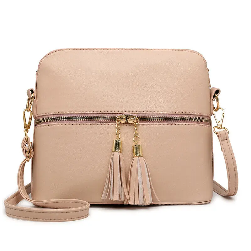 Женская кожаная сумка через плечо, женская сумка через плечо, женская сумка через плечо, Женская сумочка, дамские сумки - Цвет: Light Pink