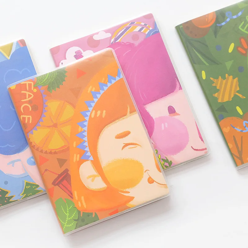 

SIXONE 64 Sheets Cute Smiling Face Small Fresh Notebook Student Diary Kawaii office School Stationery Handbook Blank Sketchbook