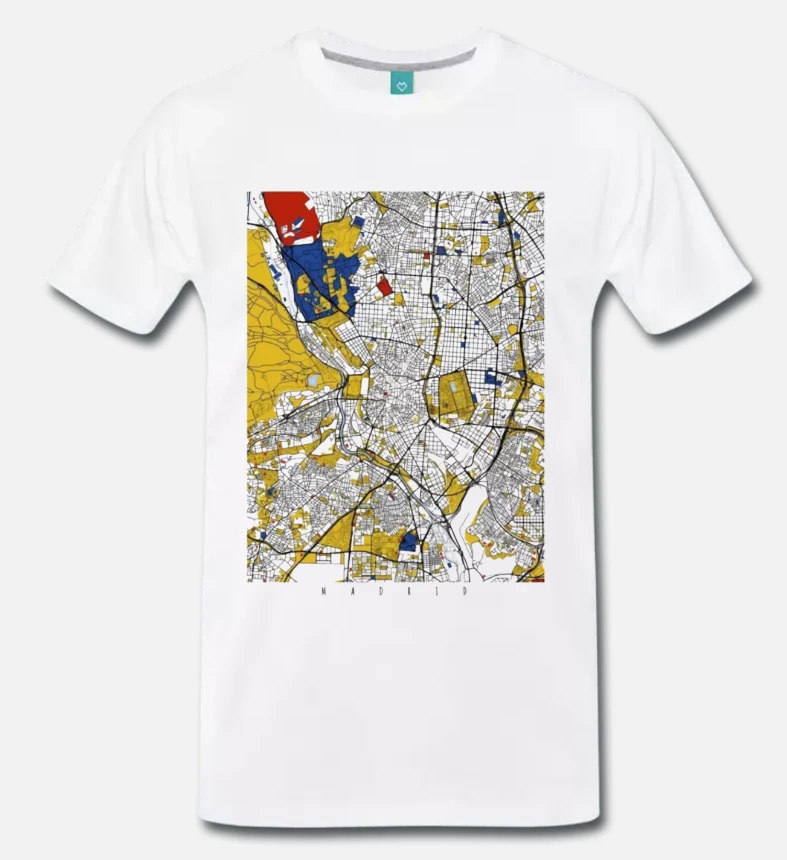 Camiseta de recuerdo de España y MADRID, mapa de recuerdo, obra de arte 1 S  M L XL 2XL 3XL|Camisetas| - AliExpress