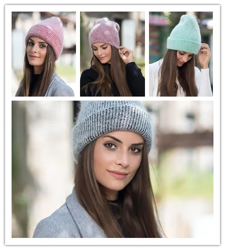 Новинка, простая зимняя шапка с кроличьим мехом, Gravity Skullies for falks, шапка Gorros, теплые шапки и кепки для женщин