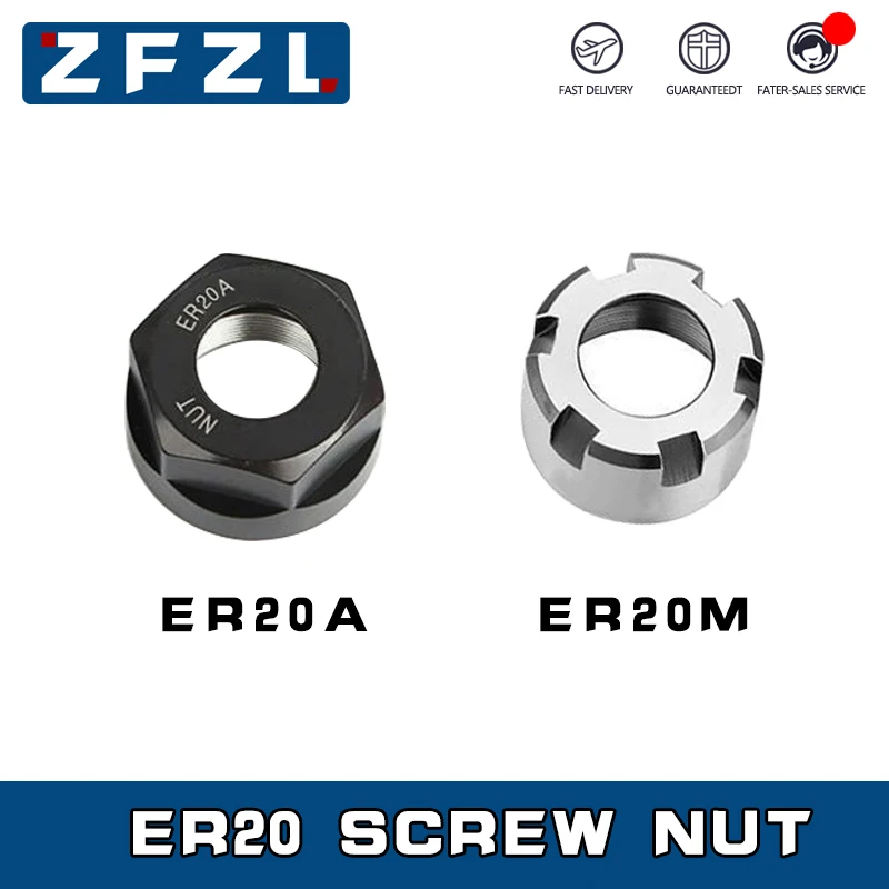

1pcs ER20 ER16 ER11 A M Type chuck nut engraving electromechanical spindle spring collet nut special for CNC machining center