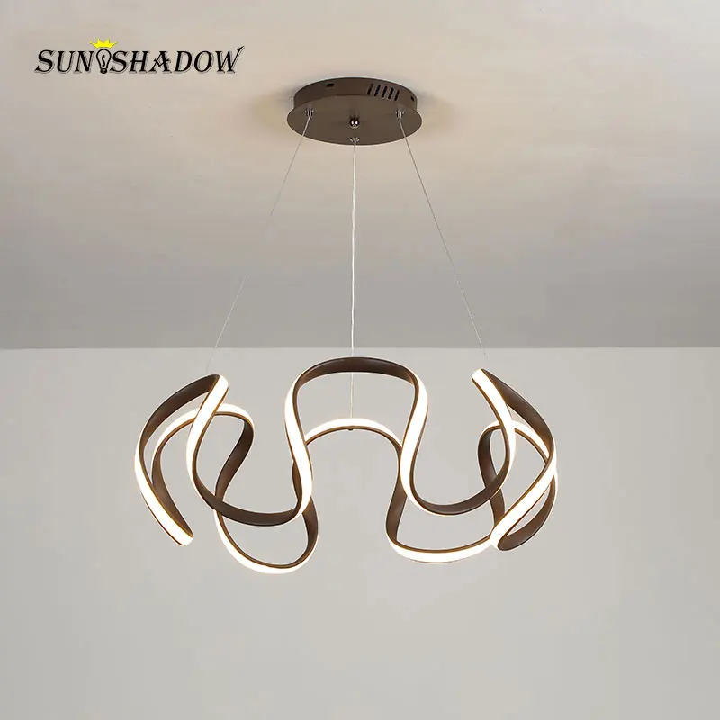  Simple Modern Led Chandelier D55CM Lustres Led Ceiling Mounting Chandelier Lightings For Dining roo - 33010448372
