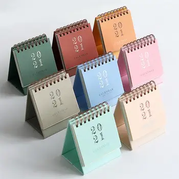 

Mini Desktop Calendar 2020-2021 Table Calendar Christmas Party Gift Stand Up Table Calendar NEW YEAR Party Gift 1pc