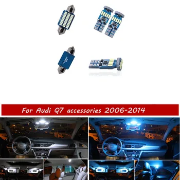 

11pcs Car Led Bulbs Error Free Car LED Interior Lighting Kit Trunk Lights For Audi Q7 2006-2014 Auto accessories blue