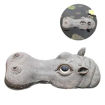 

Hippopotamus Head Pond Float With Protective Coating Realistic Floating Hippo Head For Pool Pond Decoration Hippo Decoration